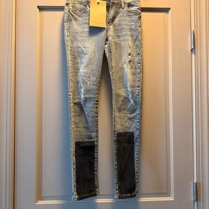 POL Blue Skinny Jeans with Modern Two-Tone Design